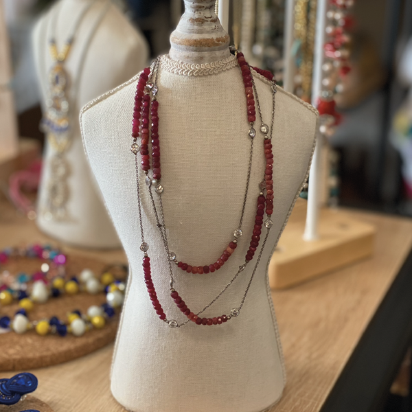 Sadaf and Crystal Beads Necklace