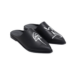 Genuine Leather Arab Motif Shoes in Black