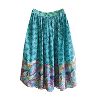 Turquoise Flowy Skirt