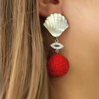 The Loulou Earring - Red Design