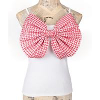 White Tank Top with Bow Design
