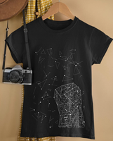 Space Design Black T-Shirt
